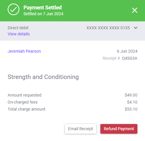 DDR Link to Payment View